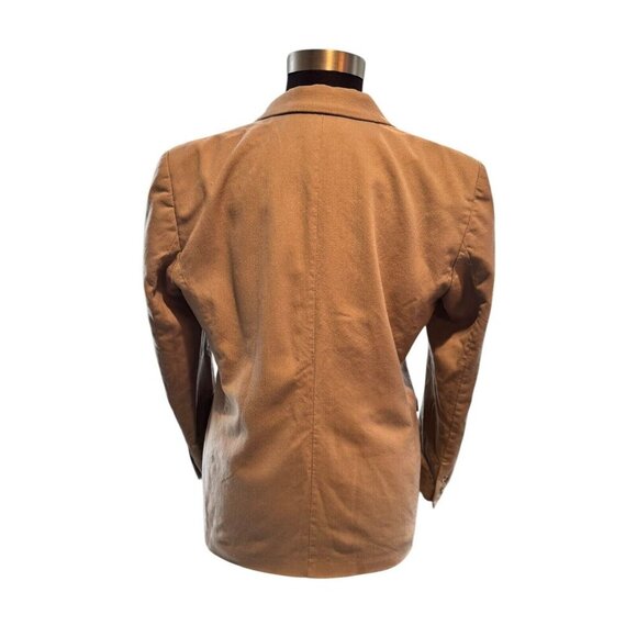 Pendleton 100% Virgin Wool Blazer Womens 14 Beige One Button Tan Khaki Jacket - Picture 3 of 10
